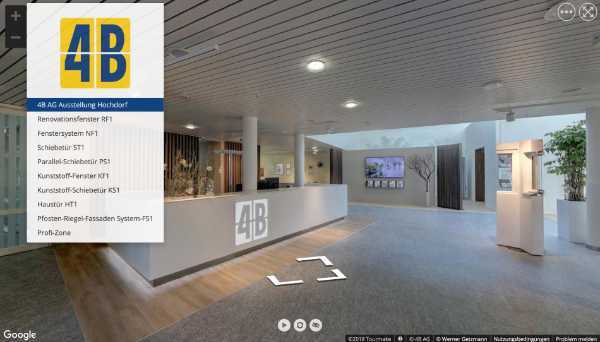 Referenzen und Beispiele Ausstellung Showroom in 360 Grad
