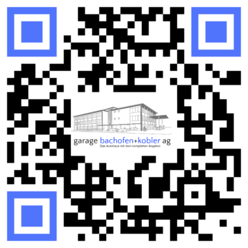 QR Code zum 360° Rundgang der Garage, Autowerkstatt Bachofen + Kobler Ettingen