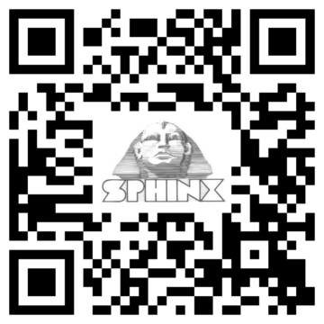QR Code zum 360° Rundgang der Buchhandlung Sphinx, esoterische Buchhandlung am Andreasplatz in Basel