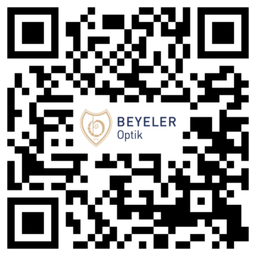 QR Code zum 360° Rundgang von Beyeler Optik an der Theaterstrasse in Basel